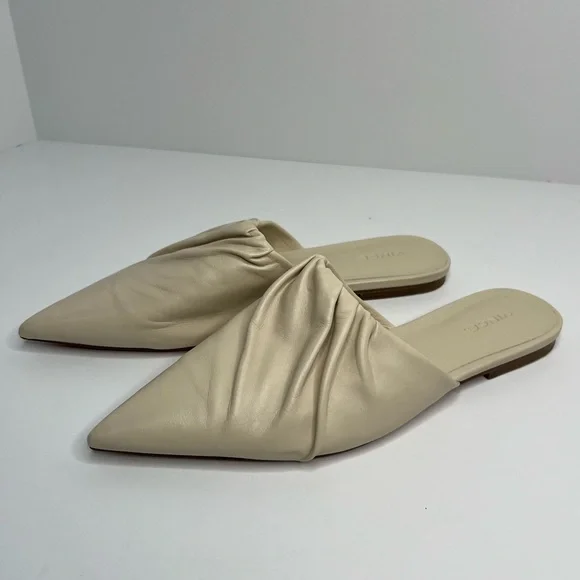 Vince Hedi Pointed Toe Mules Cream Size 8.5 - Picture 2 of 12